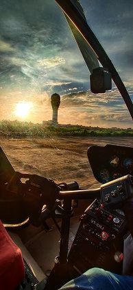 Aerial view of Mumbai skyline and Marine Drive