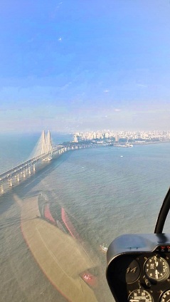 Golden Global Vipassana Pagoda from above